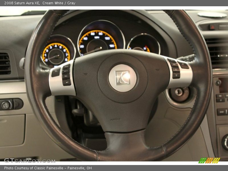 Cream White / Gray 2008 Saturn Aura XE