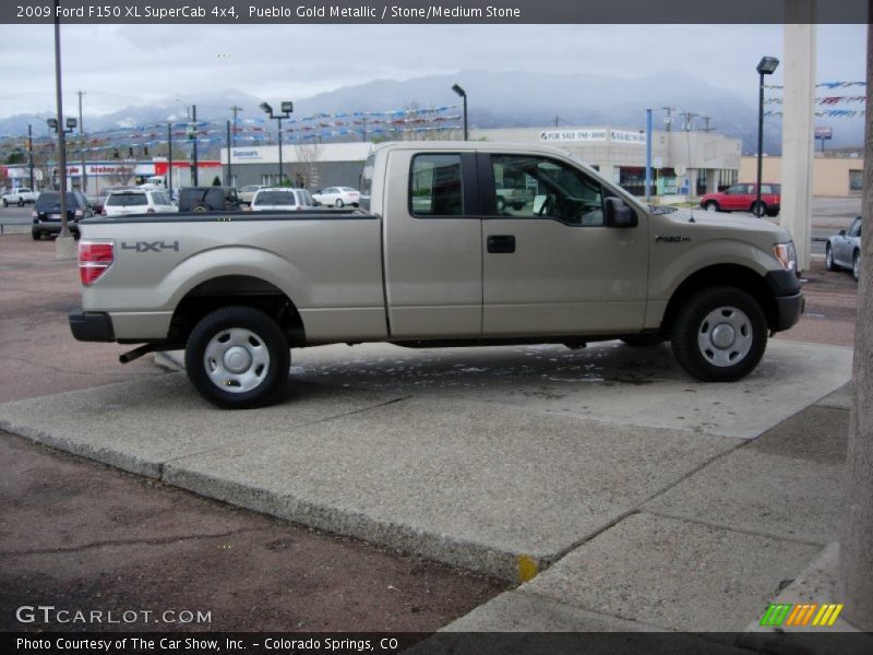 Pueblo Gold Metallic / Stone/Medium Stone 2009 Ford F150 XL SuperCab 4x4