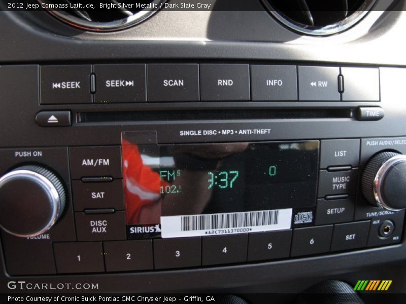 Bright Silver Metallic / Dark Slate Gray 2012 Jeep Compass Latitude