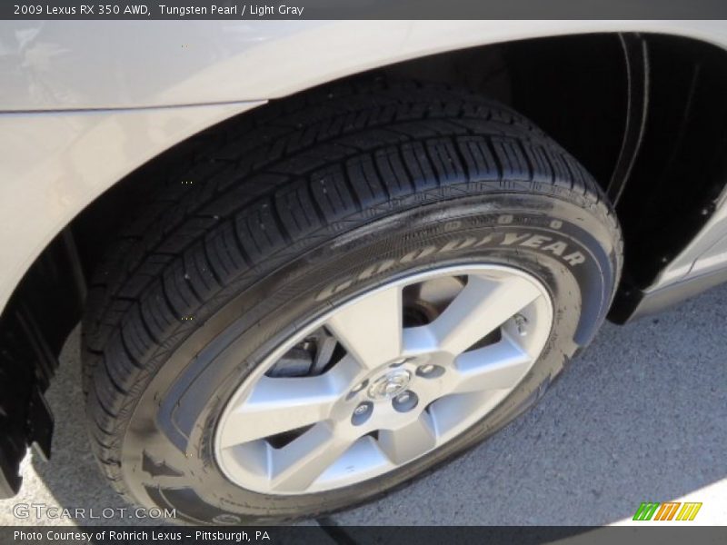 Tungsten Pearl / Light Gray 2009 Lexus RX 350 AWD