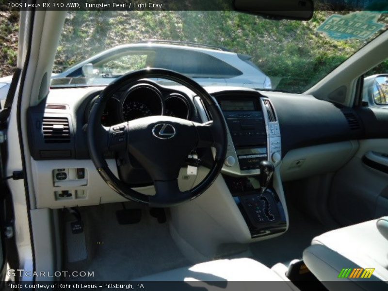 Tungsten Pearl / Light Gray 2009 Lexus RX 350 AWD