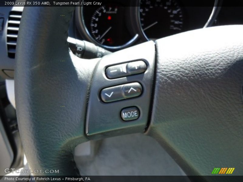 Tungsten Pearl / Light Gray 2009 Lexus RX 350 AWD