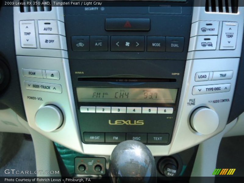 Tungsten Pearl / Light Gray 2009 Lexus RX 350 AWD