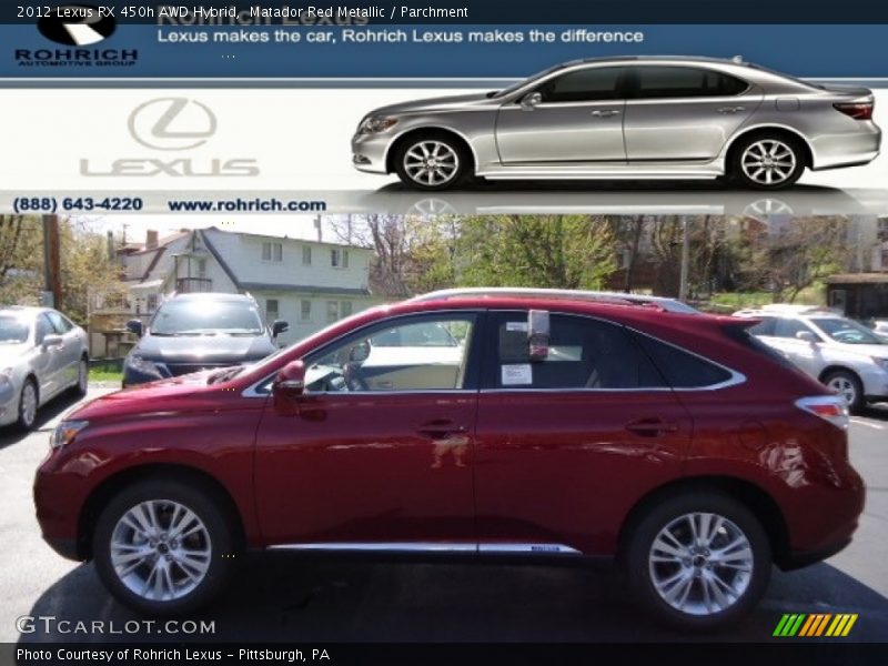 Matador Red Metallic / Parchment 2012 Lexus RX 450h AWD Hybrid