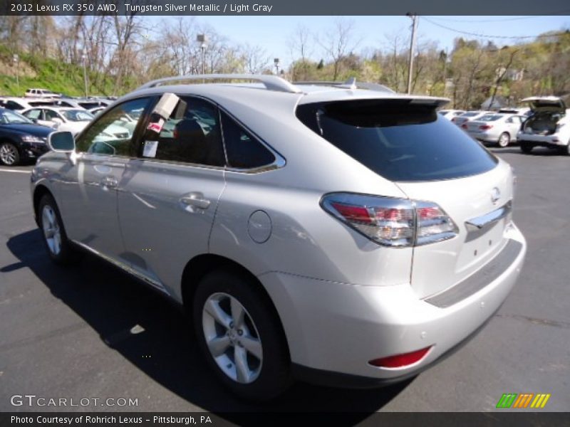 Tungsten Silver Metallic / Light Gray 2012 Lexus RX 350 AWD