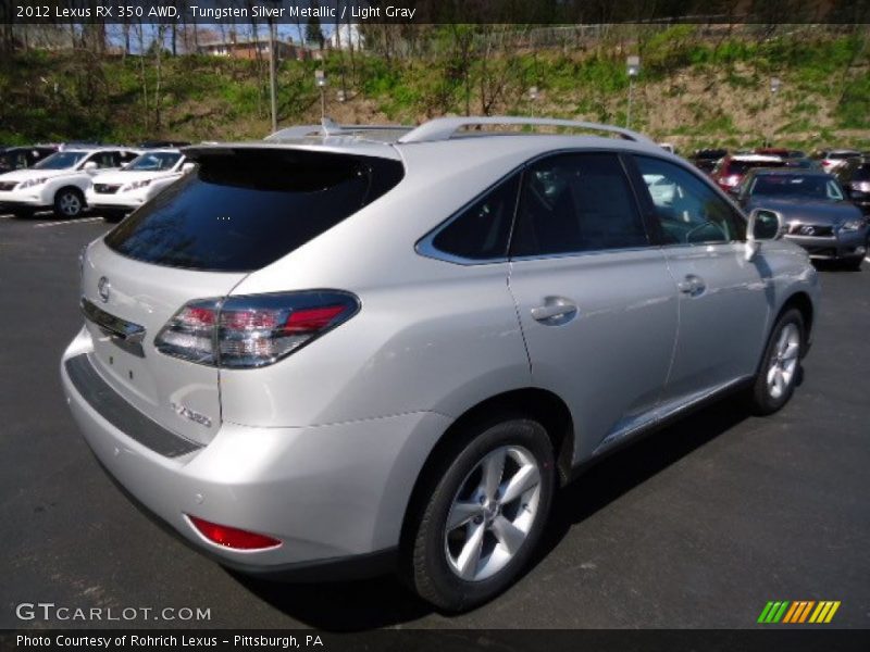 Tungsten Silver Metallic / Light Gray 2012 Lexus RX 350 AWD