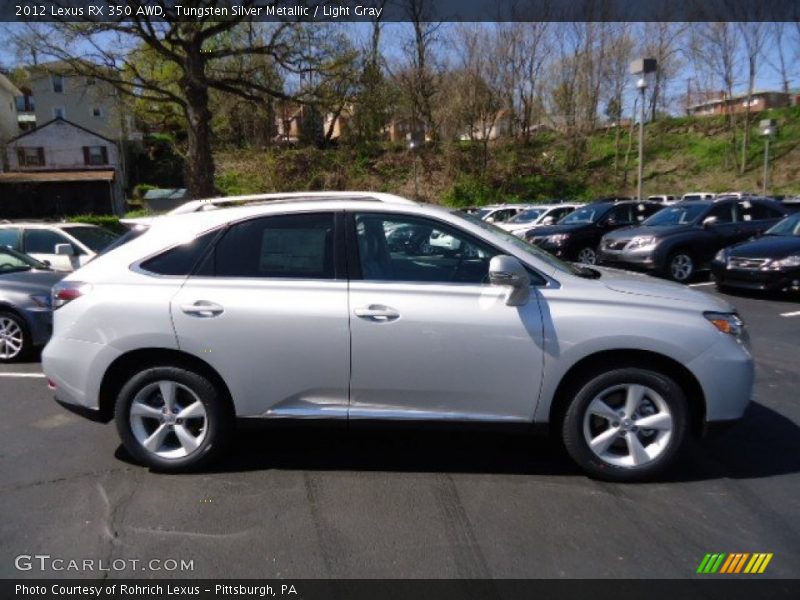 Tungsten Silver Metallic / Light Gray 2012 Lexus RX 350 AWD