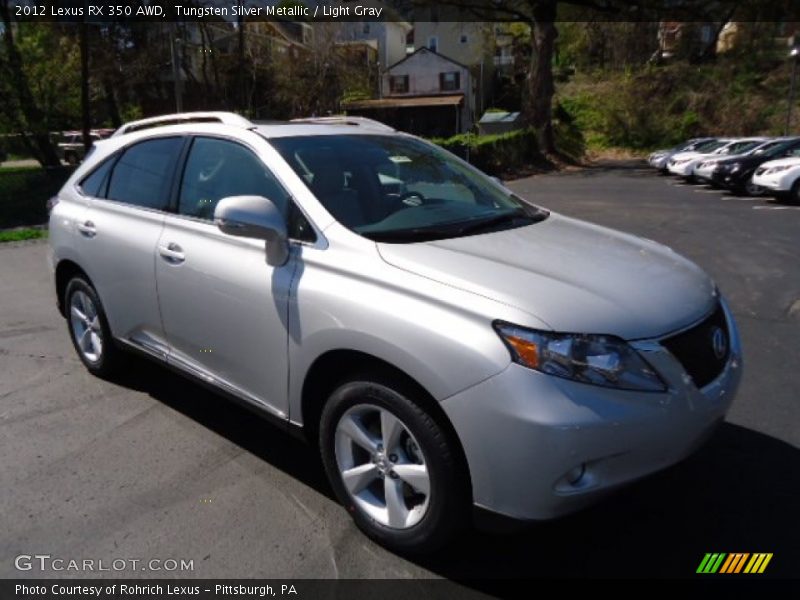 Tungsten Silver Metallic / Light Gray 2012 Lexus RX 350 AWD
