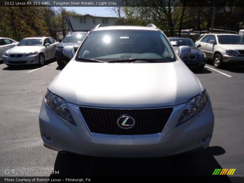 Tungsten Silver Metallic / Light Gray 2012 Lexus RX 350 AWD
