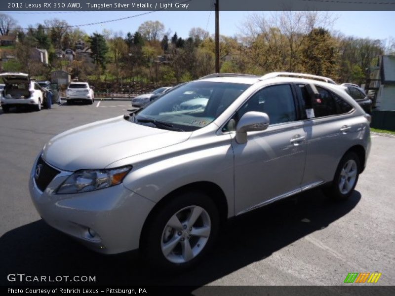 Tungsten Silver Metallic / Light Gray 2012 Lexus RX 350 AWD