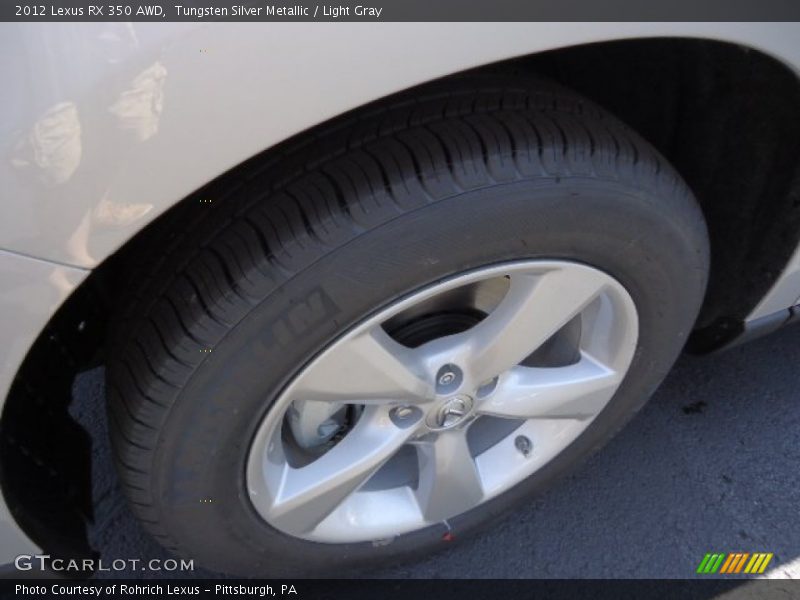 Tungsten Silver Metallic / Light Gray 2012 Lexus RX 350 AWD