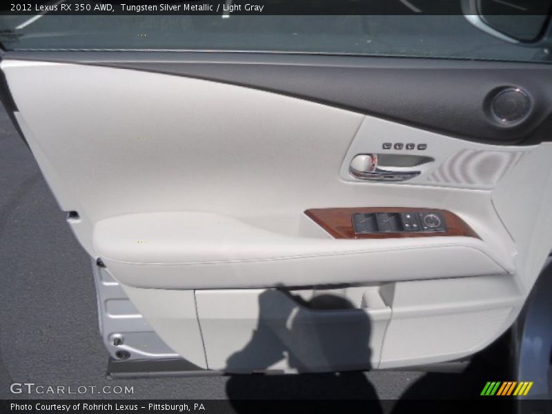 Tungsten Silver Metallic / Light Gray 2012 Lexus RX 350 AWD