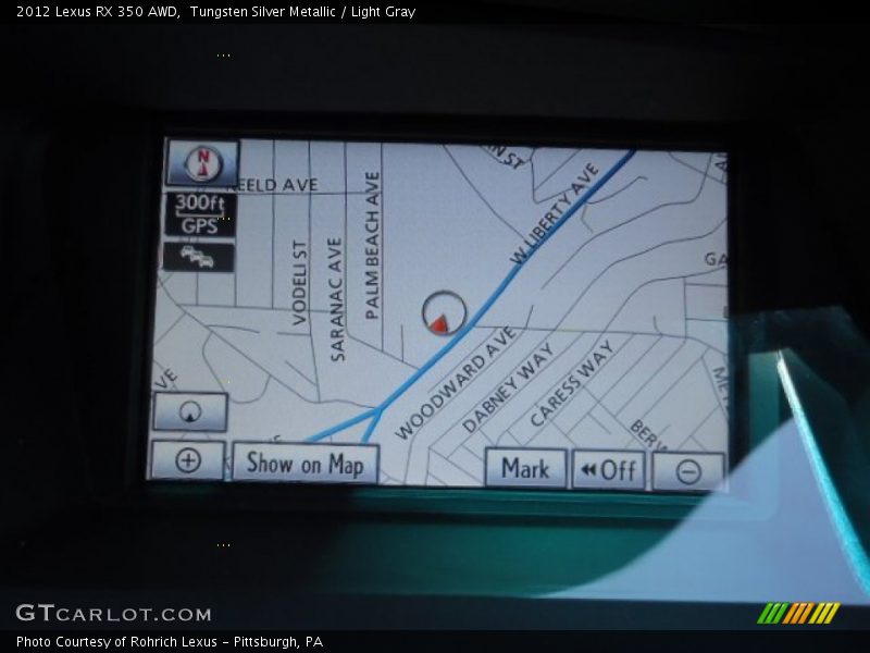 Tungsten Silver Metallic / Light Gray 2012 Lexus RX 350 AWD