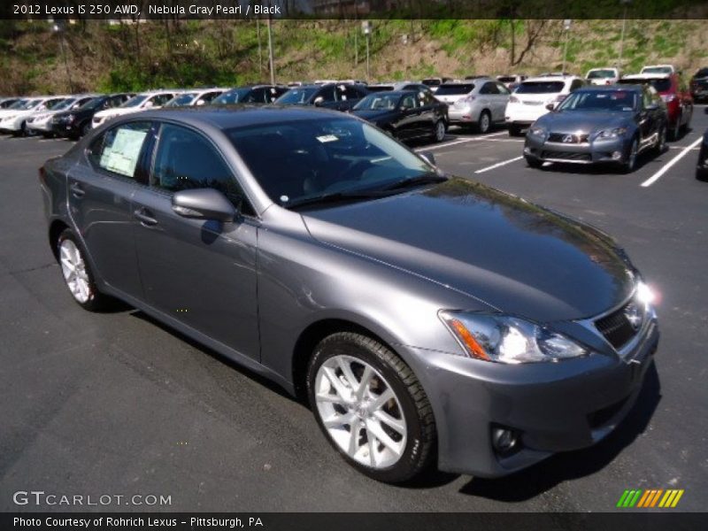 Nebula Gray Pearl / Black 2012 Lexus IS 250 AWD