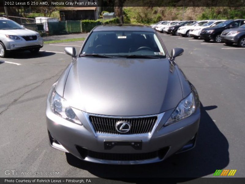 Nebula Gray Pearl / Black 2012 Lexus IS 250 AWD