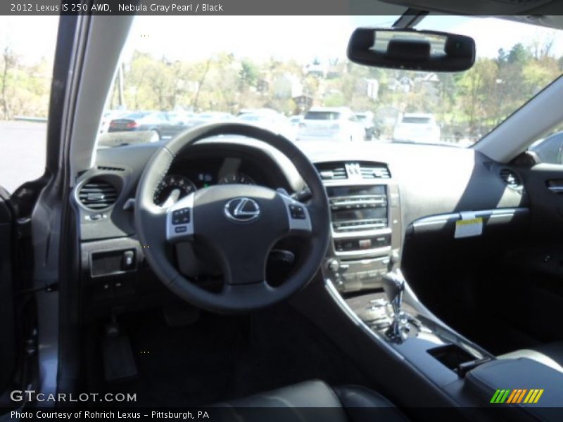 Nebula Gray Pearl / Black 2012 Lexus IS 250 AWD