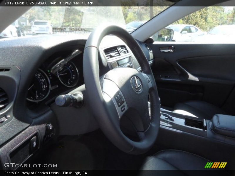 Nebula Gray Pearl / Black 2012 Lexus IS 250 AWD