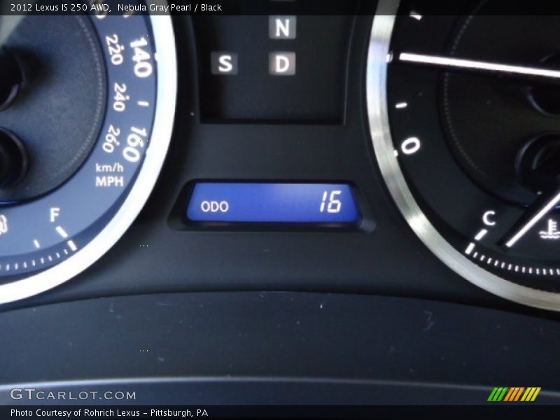 Nebula Gray Pearl / Black 2012 Lexus IS 250 AWD