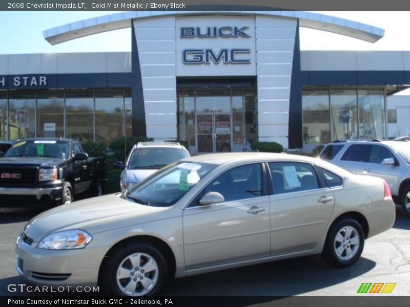 Gold Mist Metallic / Ebony Black 2008 Chevrolet Impala LT