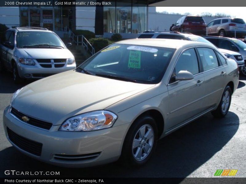 Gold Mist Metallic / Ebony Black 2008 Chevrolet Impala LT