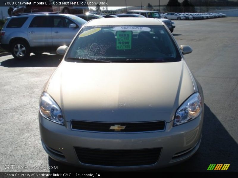 Gold Mist Metallic / Ebony Black 2008 Chevrolet Impala LT