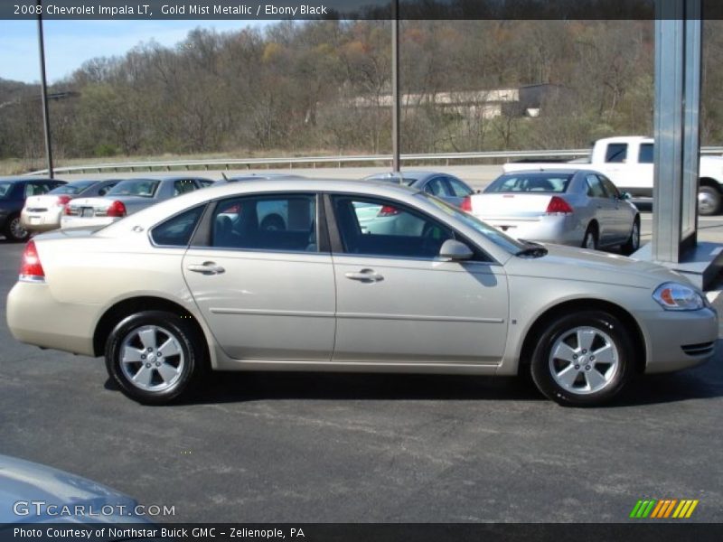 Gold Mist Metallic / Ebony Black 2008 Chevrolet Impala LT