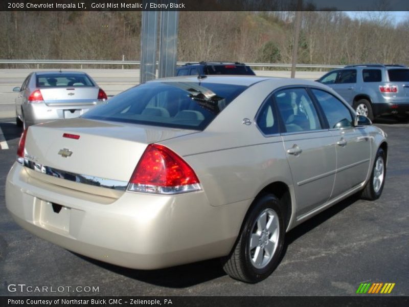 Gold Mist Metallic / Ebony Black 2008 Chevrolet Impala LT