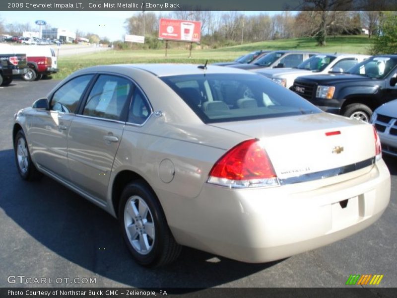 Gold Mist Metallic / Ebony Black 2008 Chevrolet Impala LT