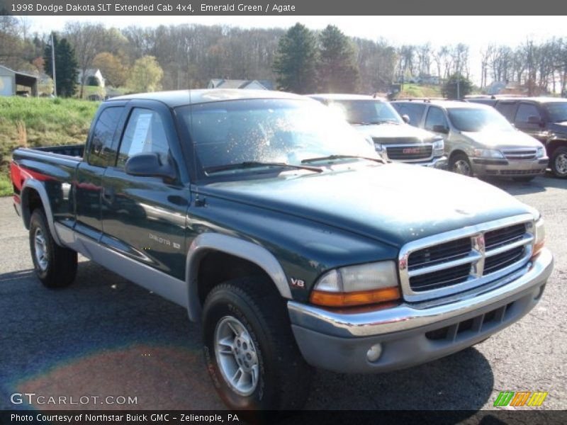Emerald Green / Agate 1998 Dodge Dakota SLT Extended Cab 4x4