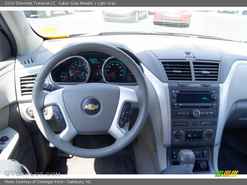 Cyber Gray Metallic / Light Gray 2010 Chevrolet Traverse LT