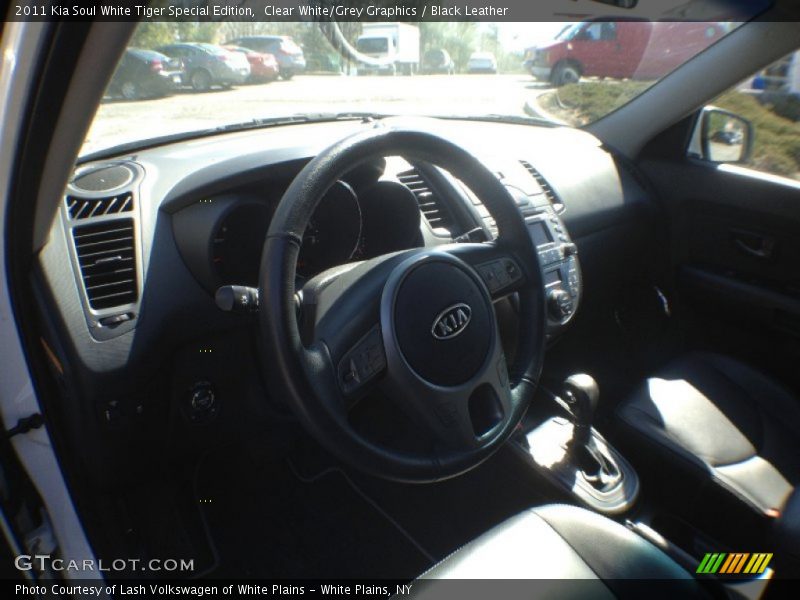 Clear White/Grey Graphics / Black Leather 2011 Kia Soul White Tiger Special Edition
