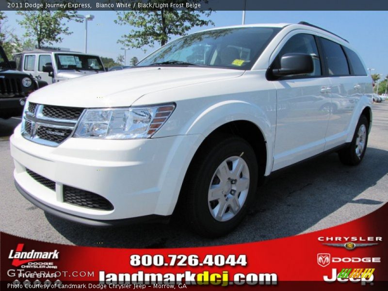Bianco White / Black/Light Frost Beige 2011 Dodge Journey Express