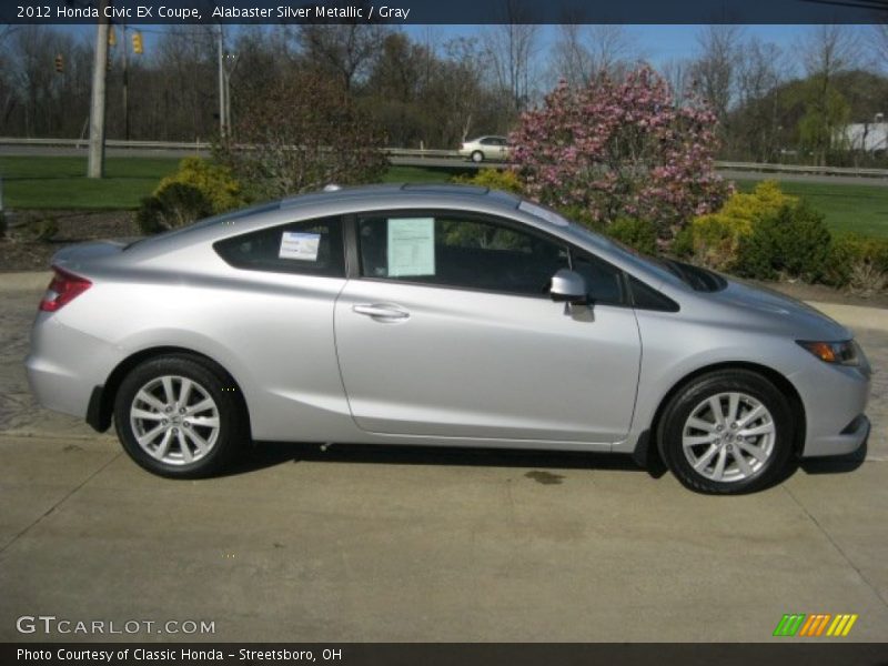 Alabaster Silver Metallic / Gray 2012 Honda Civic EX Coupe