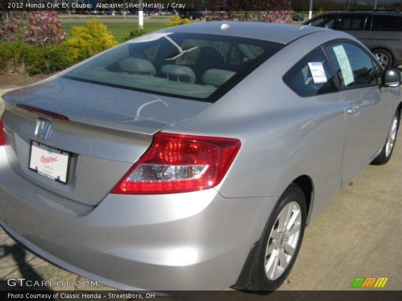 Alabaster Silver Metallic / Gray 2012 Honda Civic EX Coupe