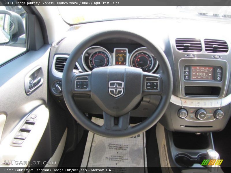 Bianco White / Black/Light Frost Beige 2011 Dodge Journey Express