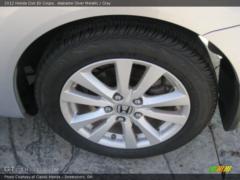 Alabaster Silver Metallic / Gray 2012 Honda Civic EX Coupe