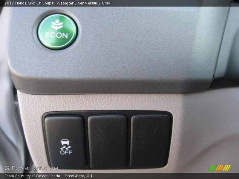 Alabaster Silver Metallic / Gray 2012 Honda Civic EX Coupe