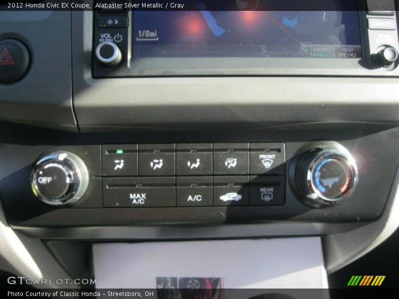 Alabaster Silver Metallic / Gray 2012 Honda Civic EX Coupe
