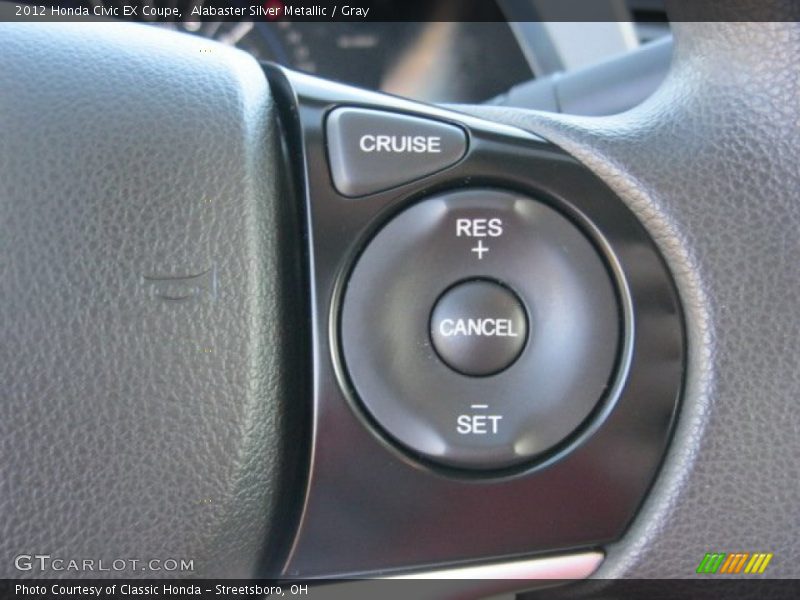 Alabaster Silver Metallic / Gray 2012 Honda Civic EX Coupe