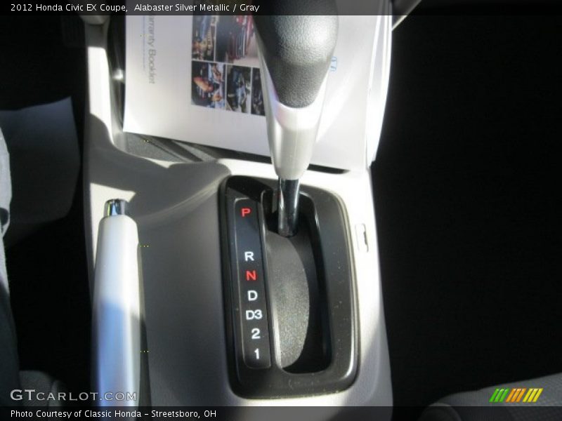 Alabaster Silver Metallic / Gray 2012 Honda Civic EX Coupe