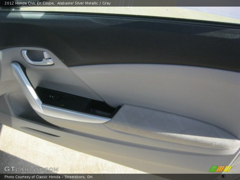 Alabaster Silver Metallic / Gray 2012 Honda Civic EX Coupe