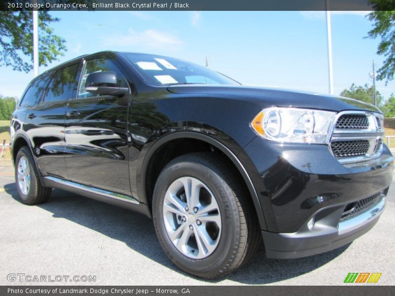 Brilliant Black Crystal Pearl / Black 2012 Dodge Durango Crew