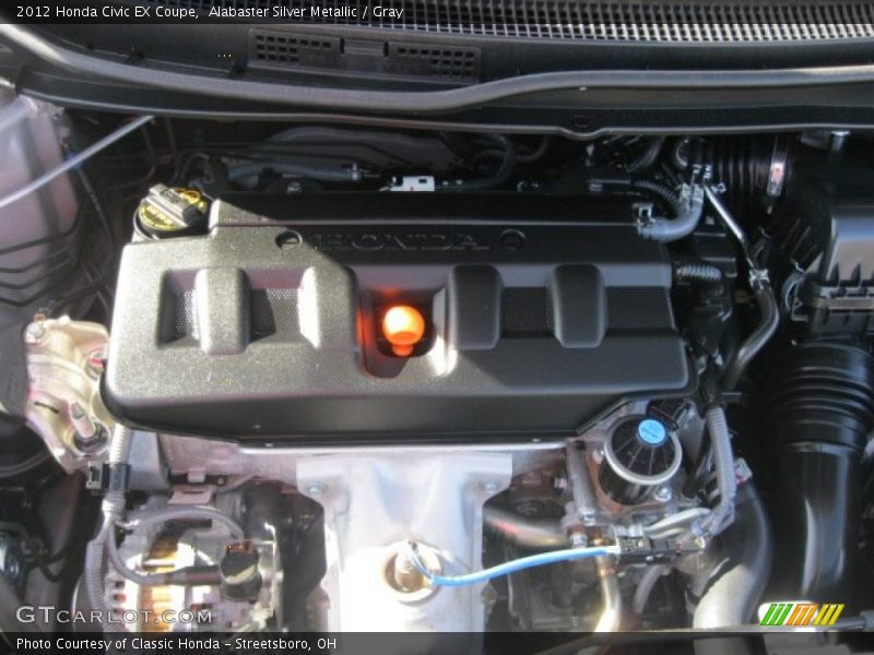 Alabaster Silver Metallic / Gray 2012 Honda Civic EX Coupe