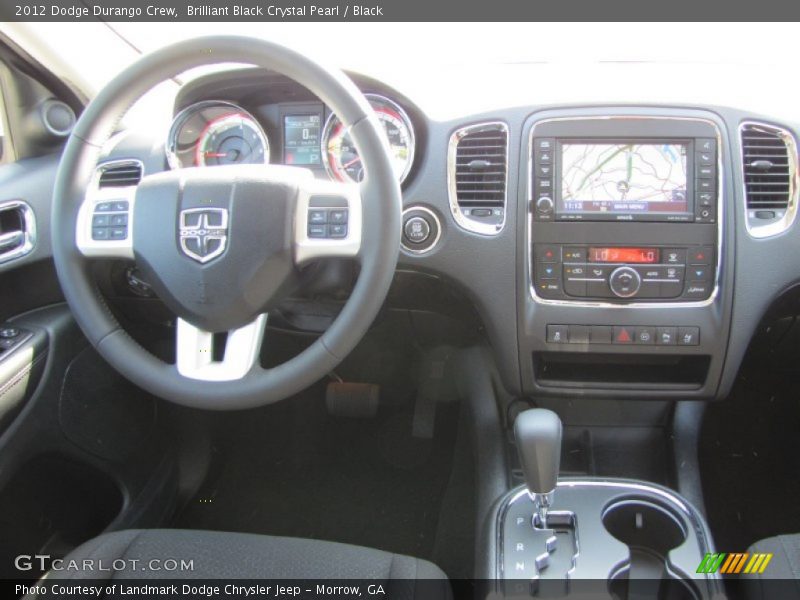 Brilliant Black Crystal Pearl / Black 2012 Dodge Durango Crew