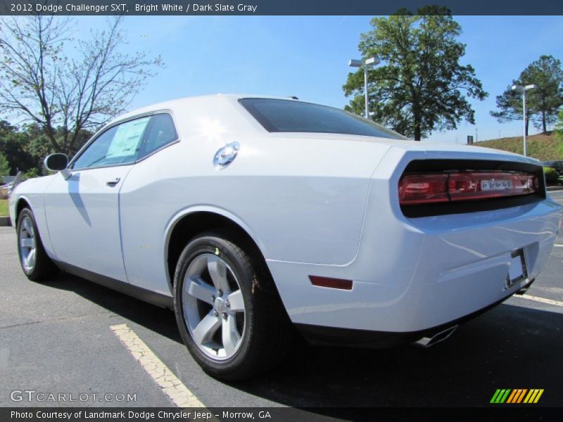Bright White / Dark Slate Gray 2012 Dodge Challenger SXT