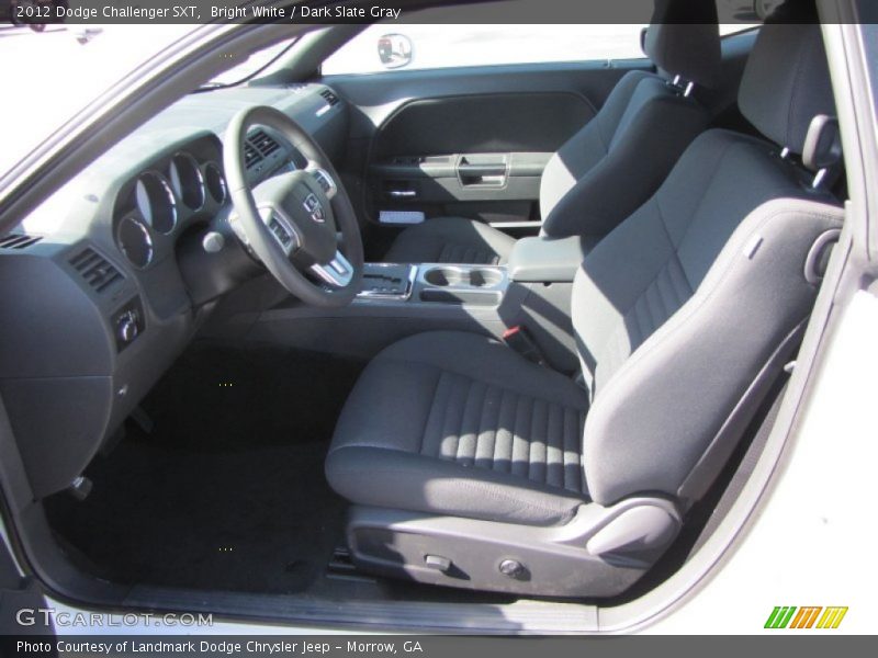 Bright White / Dark Slate Gray 2012 Dodge Challenger SXT