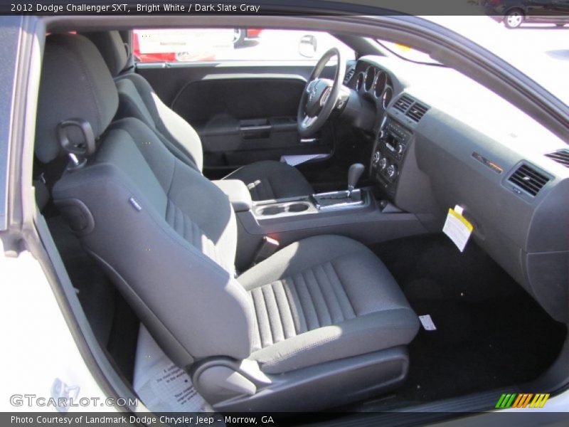 Bright White / Dark Slate Gray 2012 Dodge Challenger SXT