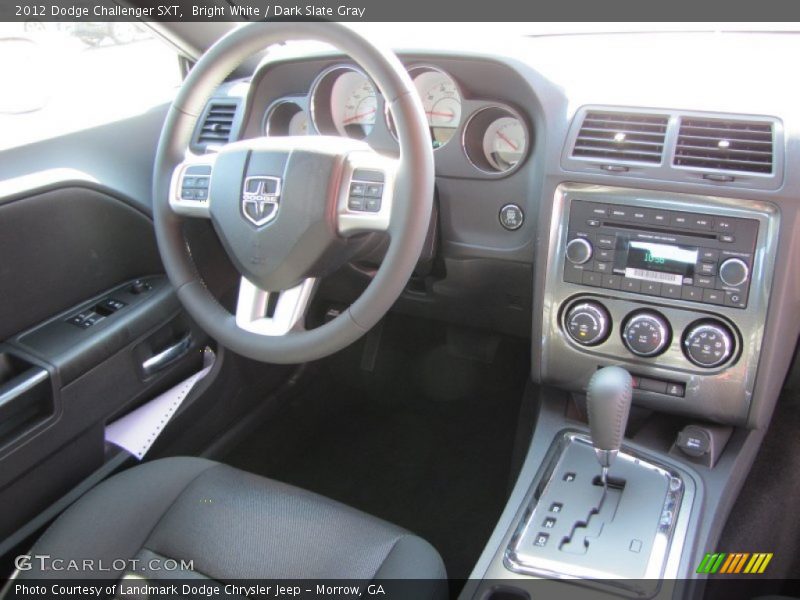 Bright White / Dark Slate Gray 2012 Dodge Challenger SXT