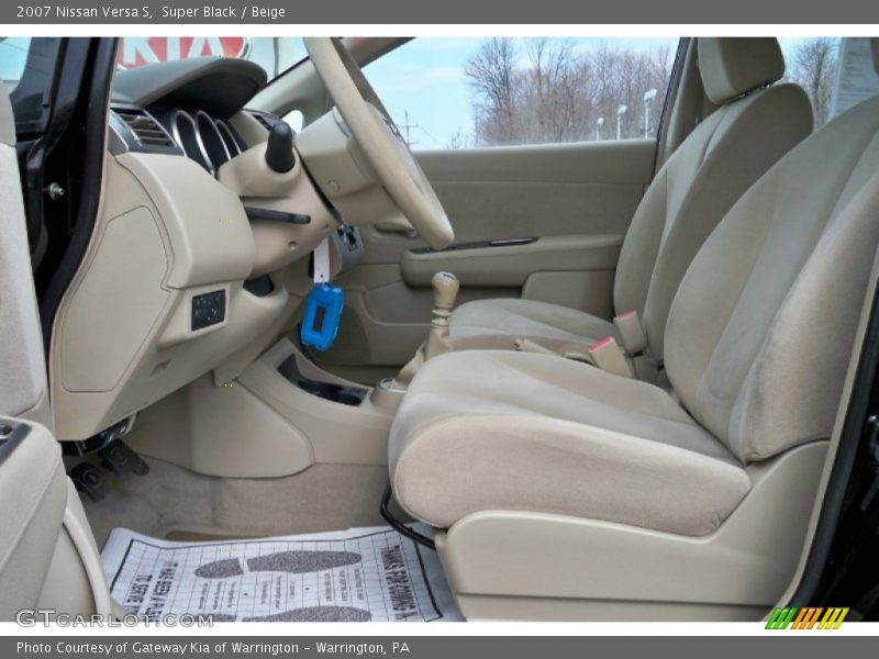 Super Black / Beige 2007 Nissan Versa S