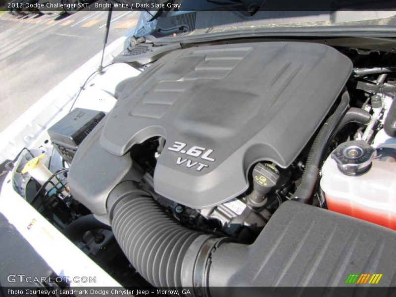Bright White / Dark Slate Gray 2012 Dodge Challenger SXT